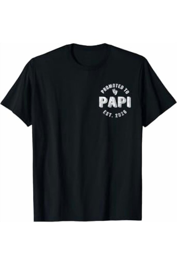 Promoted To Papi Est. 2026 First Time Grandpa T-Shirt