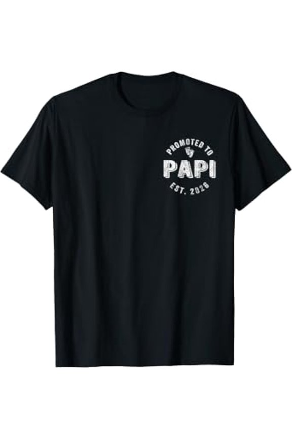 Promoted To Papi Est. 2026 First Time Grandpa T-Shirt