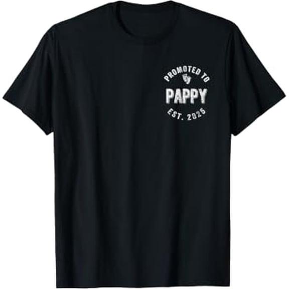 Promoted To Pappy Est. 2025 First Time Grandpa T-Shirt