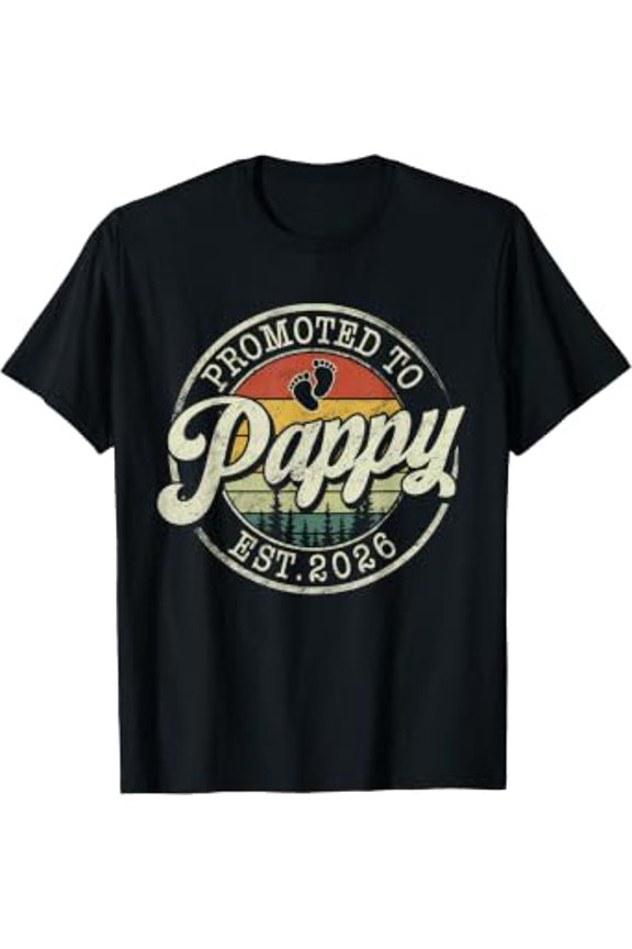 Promoted To Pappy Est 2026 Pregnancy Announcement T-Shirt