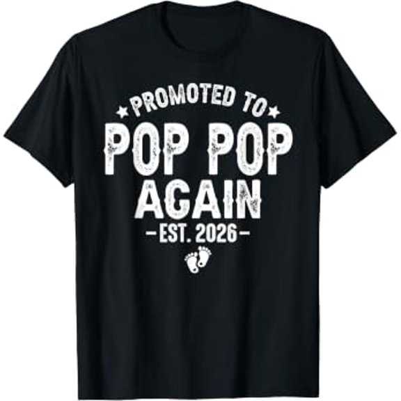 Promoted To Pop Pop Again Est. 2026 Expecting Father T-Shirt