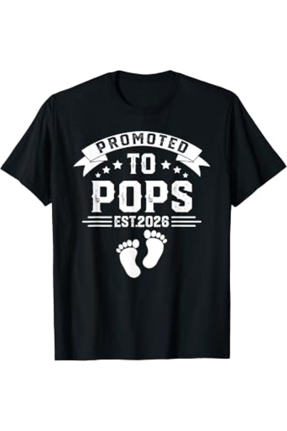 Promoted To Pops est. 2026 Soon To Be Pops 2026 T-Shirt