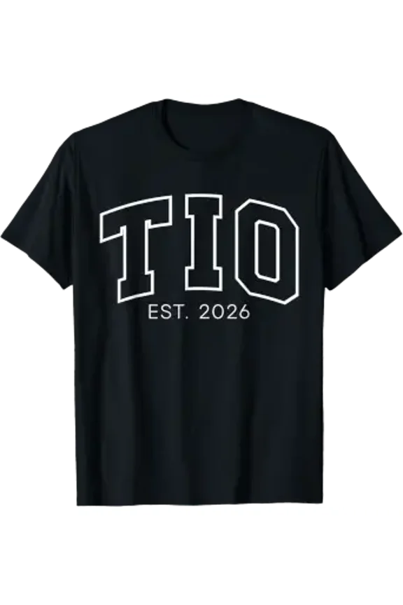 Promoted To Tio Est 2026 Lettering First Time Uncle To Be T-Shirt