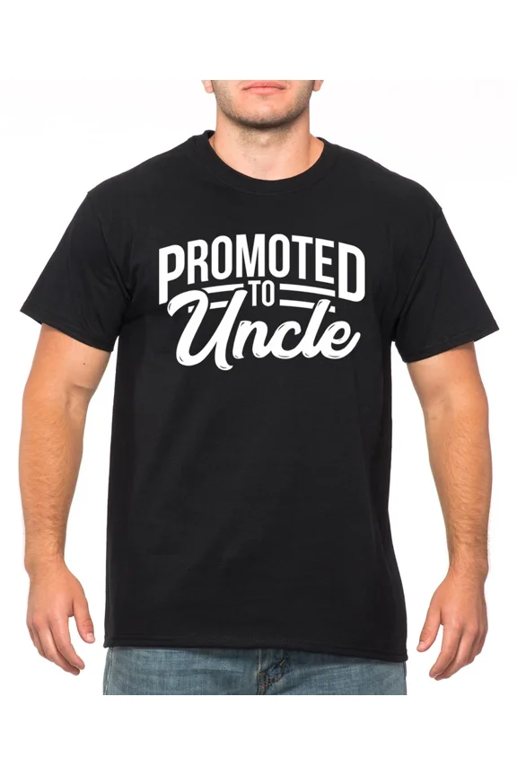 Promoted To Uncle Brother Family Sibling Fun Present Gift Unisex T-Shirt, up to Size 5XL