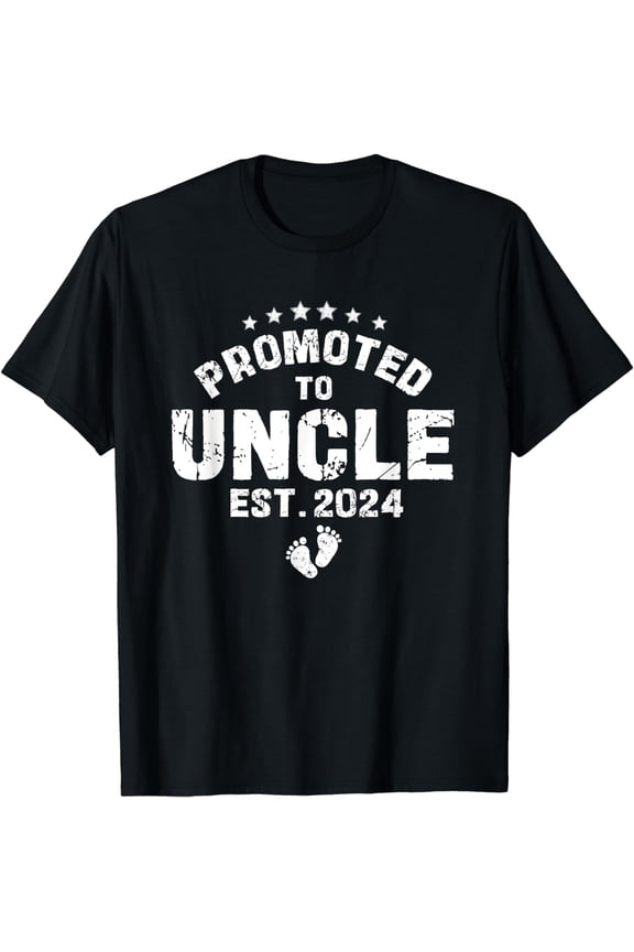 Promoted To Uncle Est 2024 Happy Father's Day T-Shirt