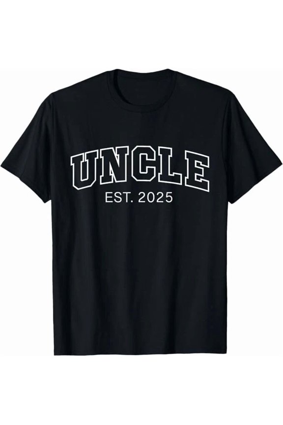 Promoted To Uncle Est 2025 Uncle To Be Gifts 1St Time Graphic Unisex T-Shirt, up to Size 5XL