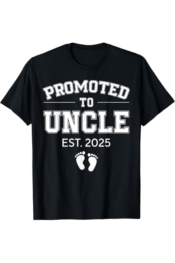 Promoted To Uncle Est 2025 Uncle To Be Gifts 1St Time Uncle T-Shirt
