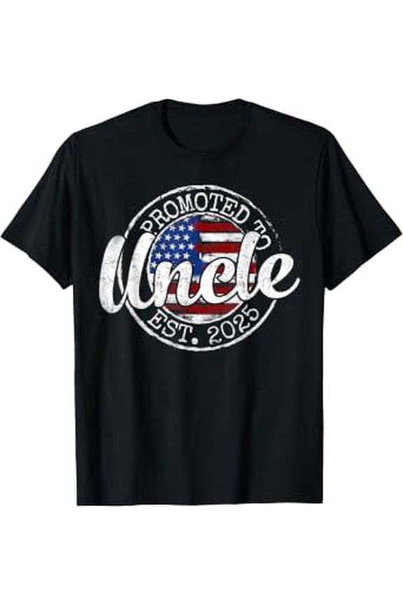 Promoted To Uncle Est 2025 Uncle To Be Gifts 1St Time Uncle T-Shirt