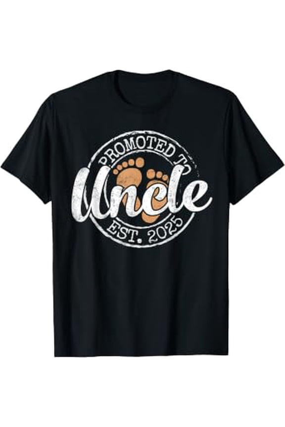 Promoted To Uncle Est 2025 Uncle To Be Gifts 1St Time Uncle T-Shirt