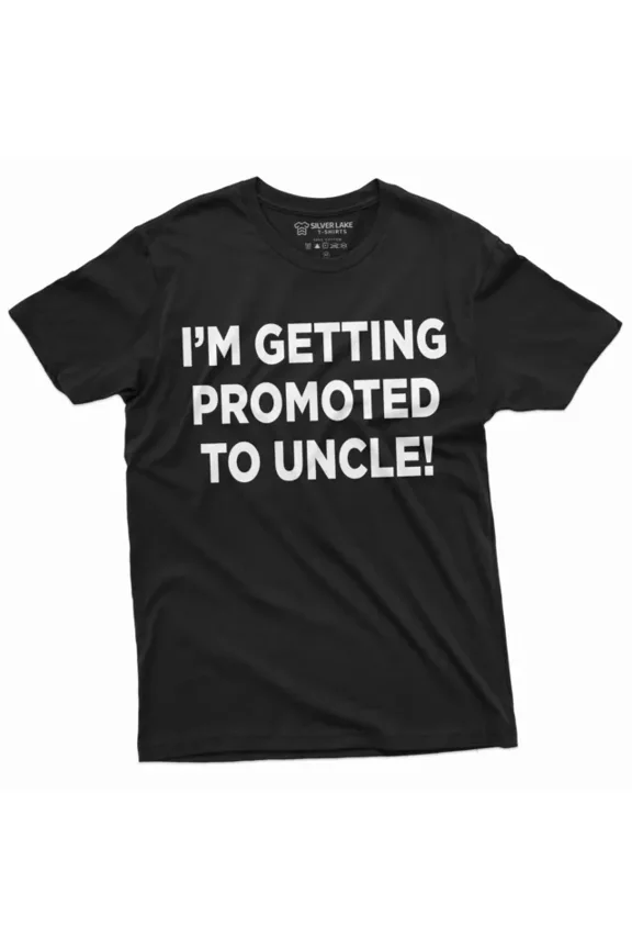 Promoted To Uncle Tee Shirt New Uncle Baby Shower Announcement Gender Reveal Tee