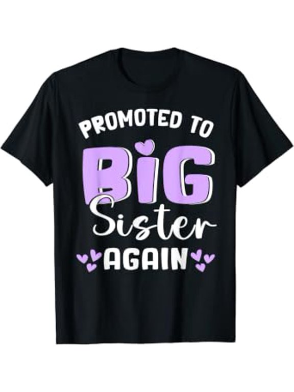Promoted To big Sister Again 2024 Pregnancy Announcement T-Shirt