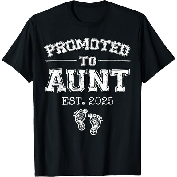Promoted to Aunt Est 2025 Aunt to Be Gifts 1St Time Aunt T-Shirt tee