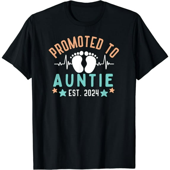 Promoted to Auntie 2024, Soon to Be Auntie Baby Reveal Aunt T-Shirt