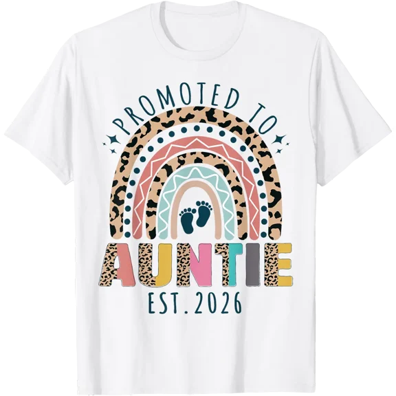Promoted to Auntie Est Soon to Be Aunt First Time Aunt T-Shirt