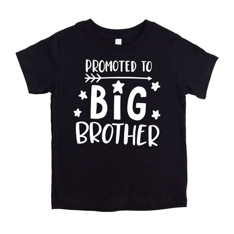 Promoted to Big Brother Announcement Shirt for Sibling Brother Big Brother Shirt 12 Months Black Short Sleeve Shirt 12 Months Walmart