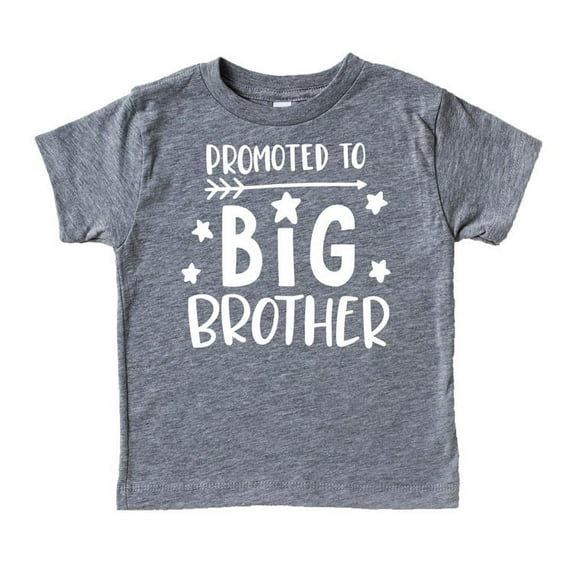 Promoted to Big Brother Announcement Shirt for Sibling Brother Big Brother Shirt 12 Months Granite Heather Short Sleeve Shirt 12 Months