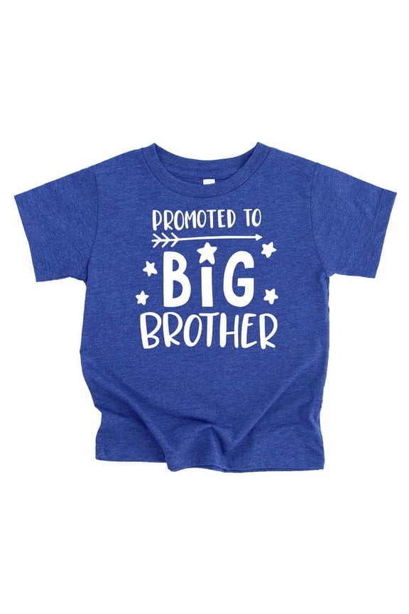 Promoted to Big Brother Announcement Shirt for Sibling Brother Big Brother Shirt Vintage Royal Short Sleeve Shirt