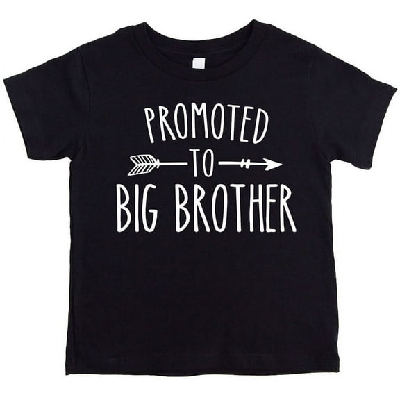 Promoted to Big Brother Arrow Sibling Reveal Announcement Shirt for Boys Big Brother Sibling Outfit Black Shirt 2T