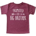 thumbnail image 1 of Promoted to Big Brother Arrow Sibling Reveal Announcement Shirt for Boys Big Brother Sibling Outfit Vintage Burgundy Shirt Youth Medium, 1 of 2