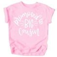 thumbnail image 1 of Promoted to Big Cousin T-Shirt for Toddler Girls Fun Family Outfits Pink Shirt 12 Months, 1 of 2