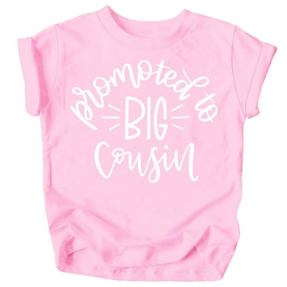 Promoted to Big Cousin T-Shirt for Toddler Girls Fun Family Outfits Pink Shirt 12 Months