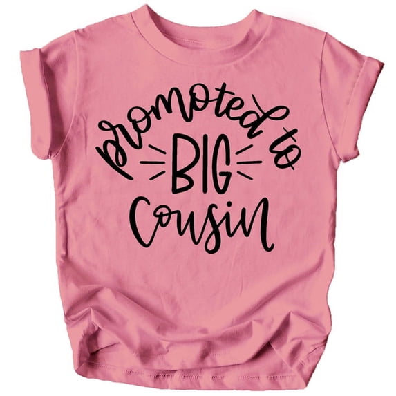 Promoted to Big Cousin T-Shirts for Toddler Girls Fun Family Outfits Mauve Shirt