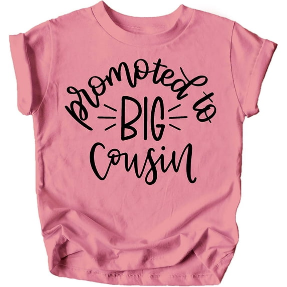 Promoted to Big Cousin T-Shirts for Toddler Girls Fun Family Outfits Mauve Shirt