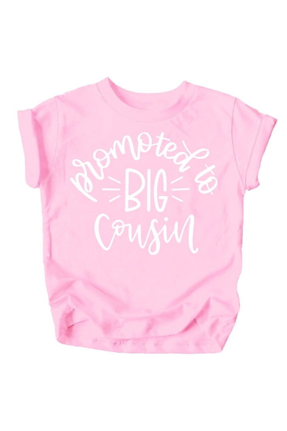 Promoted to Big Cousin T-Shirts for Toddler Girls Fun Family Outfits Pink Shirt