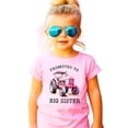 thumbnail image 1 of Promoted to Big Sister Pink Tractor Shirt for Girls Farm Sibling Reveal Pregnancy Announcement Tee Pink Shirt 18 Months, 1 of 7