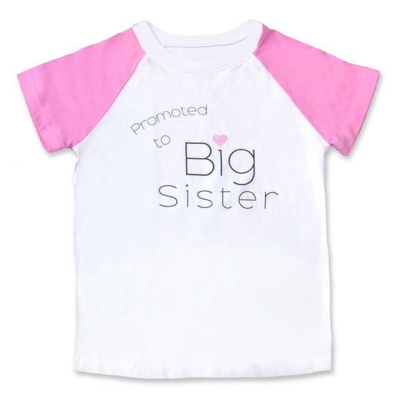 Promoted to Big Sister T-Shirt Toddler Girls Short Sleeve 4T