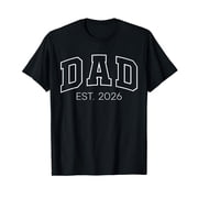 Promoted to Dad Est 2026 Lettering First Time Daddy to Be T-Shirt
