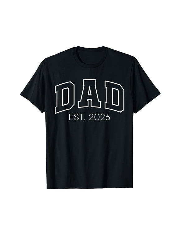 Promoted to Dad Est 2026 Lettering First Time Daddy to Be T-Shirt
