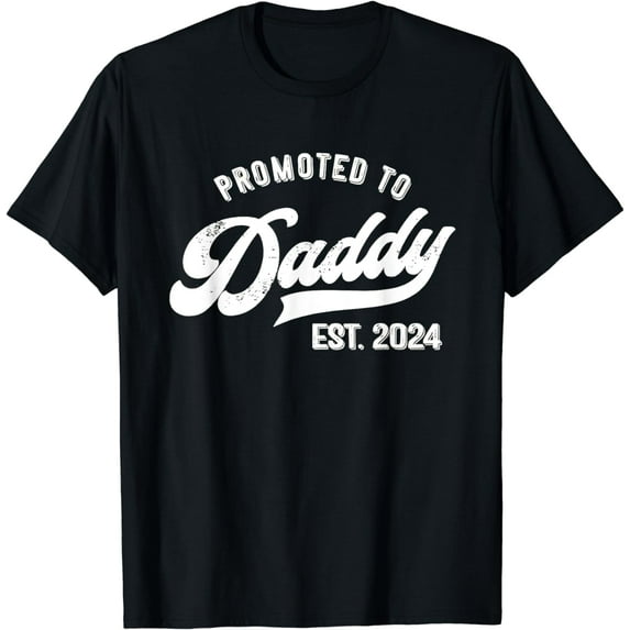 Promoted to Daddy Est 2024 Fathers Day USA Men Vintage T-Shirt