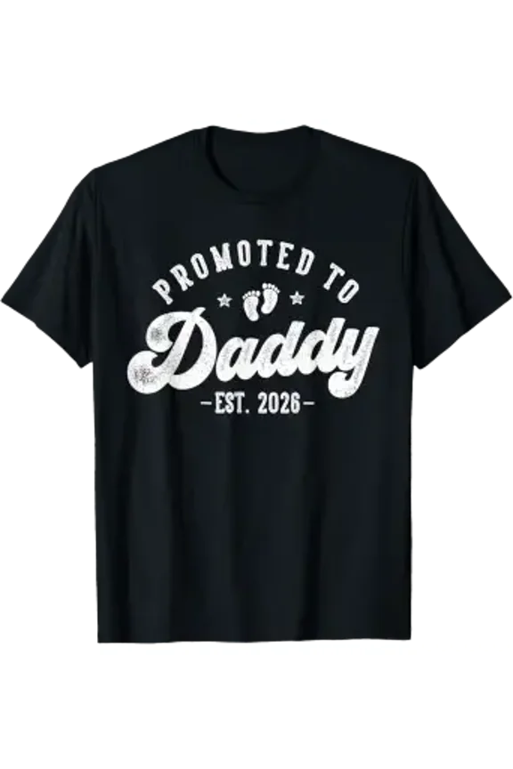Promoted to Daddy Est 2026 First Time Dad T-Shirt