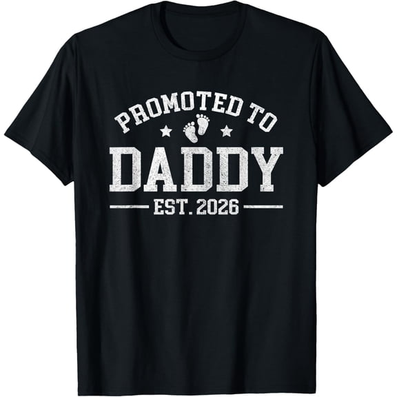 Promoted to Daddy est. 2026 Baby Announcement for New Dad Mens T-Shirt