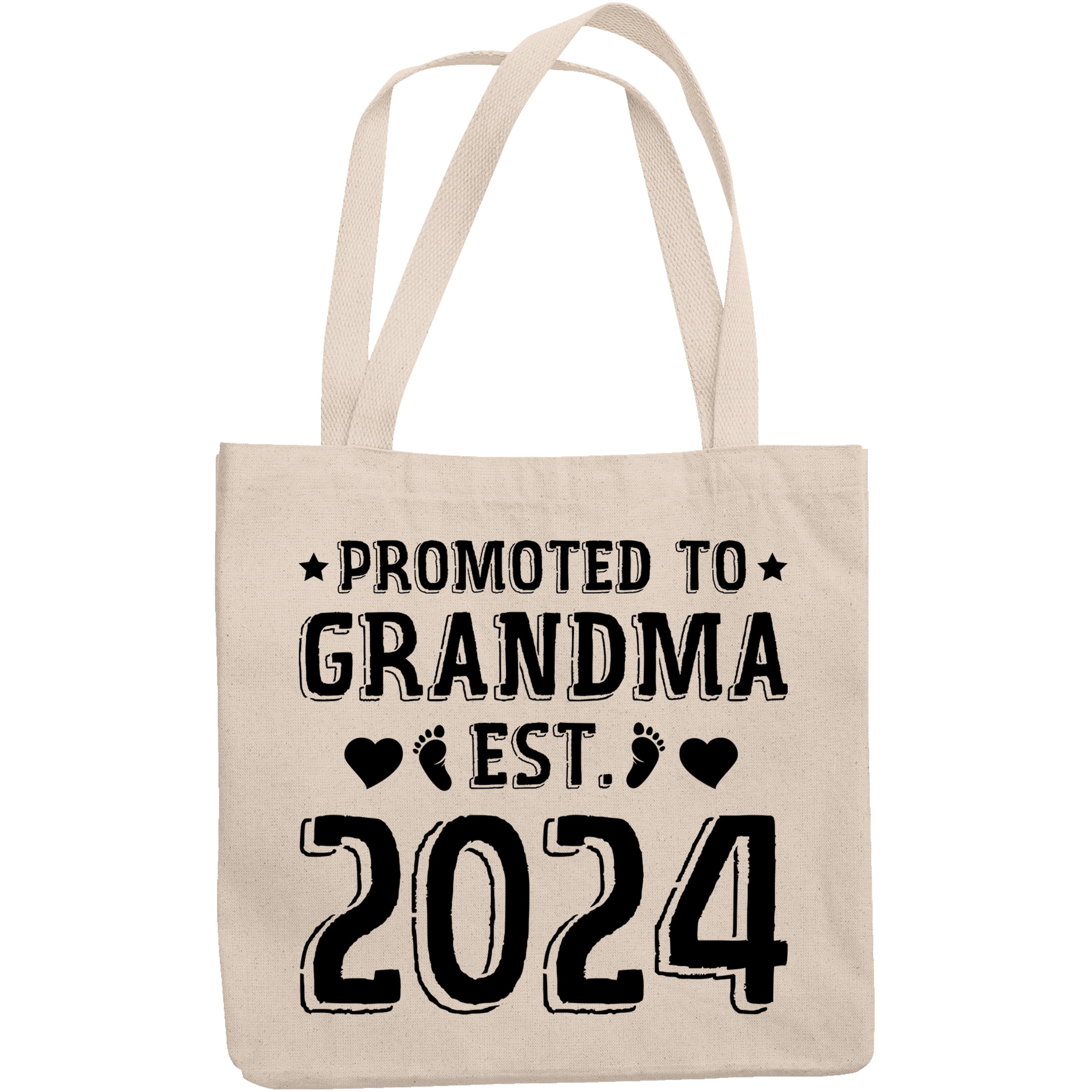 CafePress "When A Baby Is Born, So Is A Grandmother" Natural Canvas Tote Bag - Reusable Shopping Bag - View #4