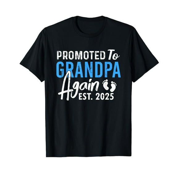 Promoted to Grandpa Again 2025 Gifts Soon to Be New Grandpa T-Shirt