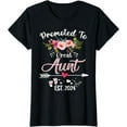 thumbnail image 1 of Promoted to Great Aunt Est 2024 Funny Floral First Time Aunt T-Shirt, 1 of 4