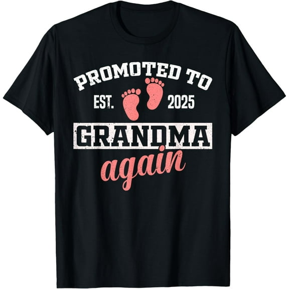 Promoted to Great Grandma 2025 Great Grandma 2025 T-Shirt100% cotton