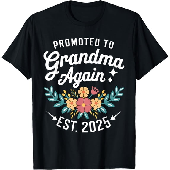 Promoted to Great Grandma Again 2025 Pregnancy Announcement T-Shirt