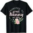 thumbnail image 1 of Promoted to Great Nanny 2025 Gifts First Time New Grandma T-Shirt, 1 of 7