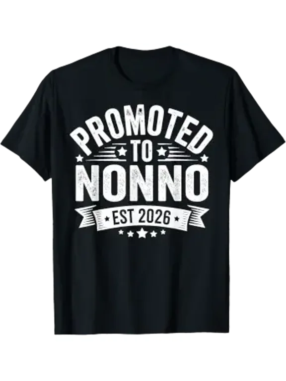 Promoted to Nonno Est 2026 Baby Announcement T-Shirt