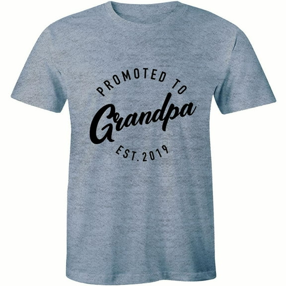 Promoted to Poppy EST. 2019 Men's Grandpa Gift Father's Day T-Shirt
