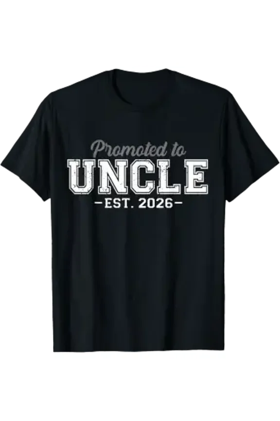 Promoted to Uncle Est. 2026 Expect Baby 1st Time New Uncle T-Shirt