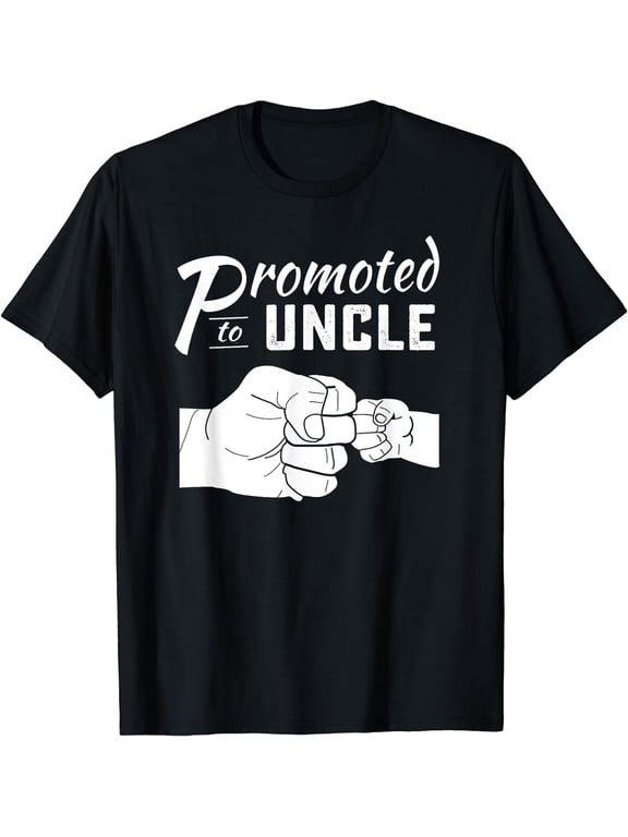Promoted to Uncle baby announcement Women men T-Shirt Black 3X-Large