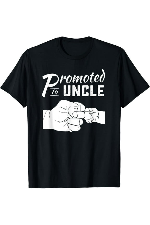 Promoted to Uncle baby announcement Women men T-Shirt Black Large