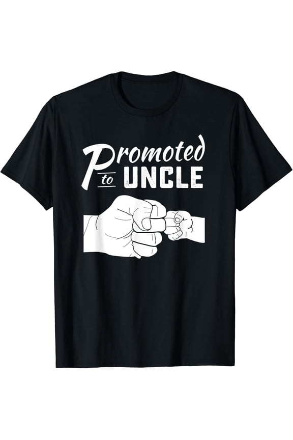 Promoted to Uncle baby announcement Women men T-Shirt Black Medium