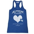 thumbnail image 1 of autism awareness support heart puzzle women's tank top, 2xl, h. royal, 1 of 2
