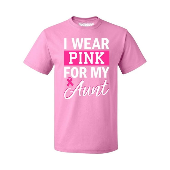 Promotion & Beyond Pink (Ribbon) For My Aunt Awareness Men's T-shirt, 3XL, Azalea Pink