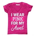thumbnail image 1 of Promotion & Beyond Pink (Ribbon) For My Aunt Awareness Women's V-neck, XL, Pink, 1 of 2